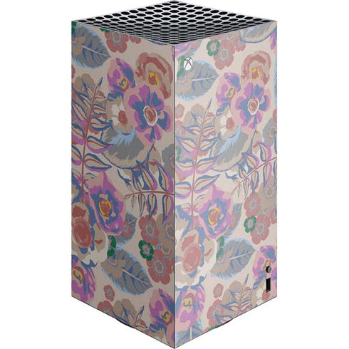 Warm Taupe Floral XBox Series X Digital Edition Console Skin